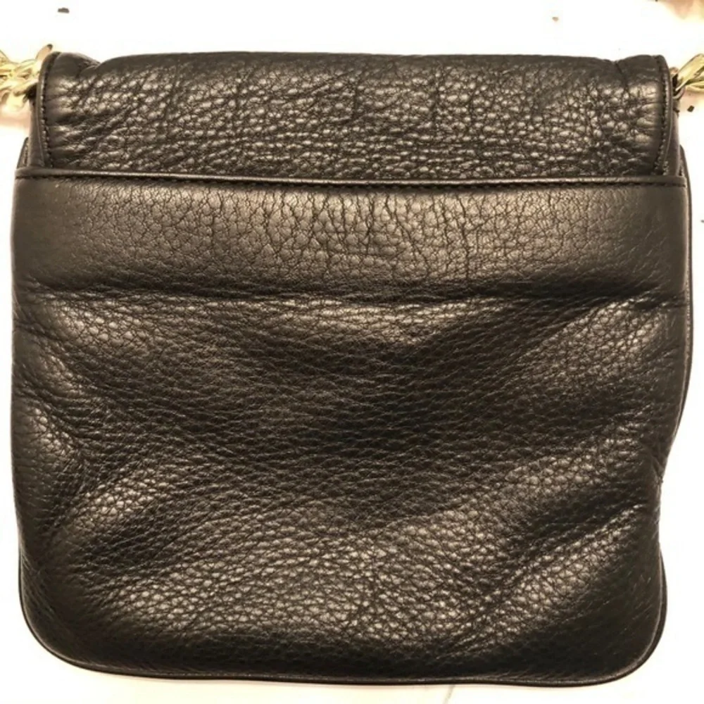 Michael kors black leather crossbody bag